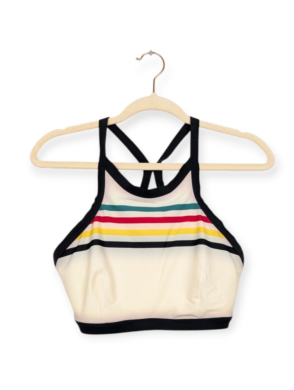 Hurley High Neck Swim Top XL Pendleton Glacier Stripe Surf Bikini Top NWT